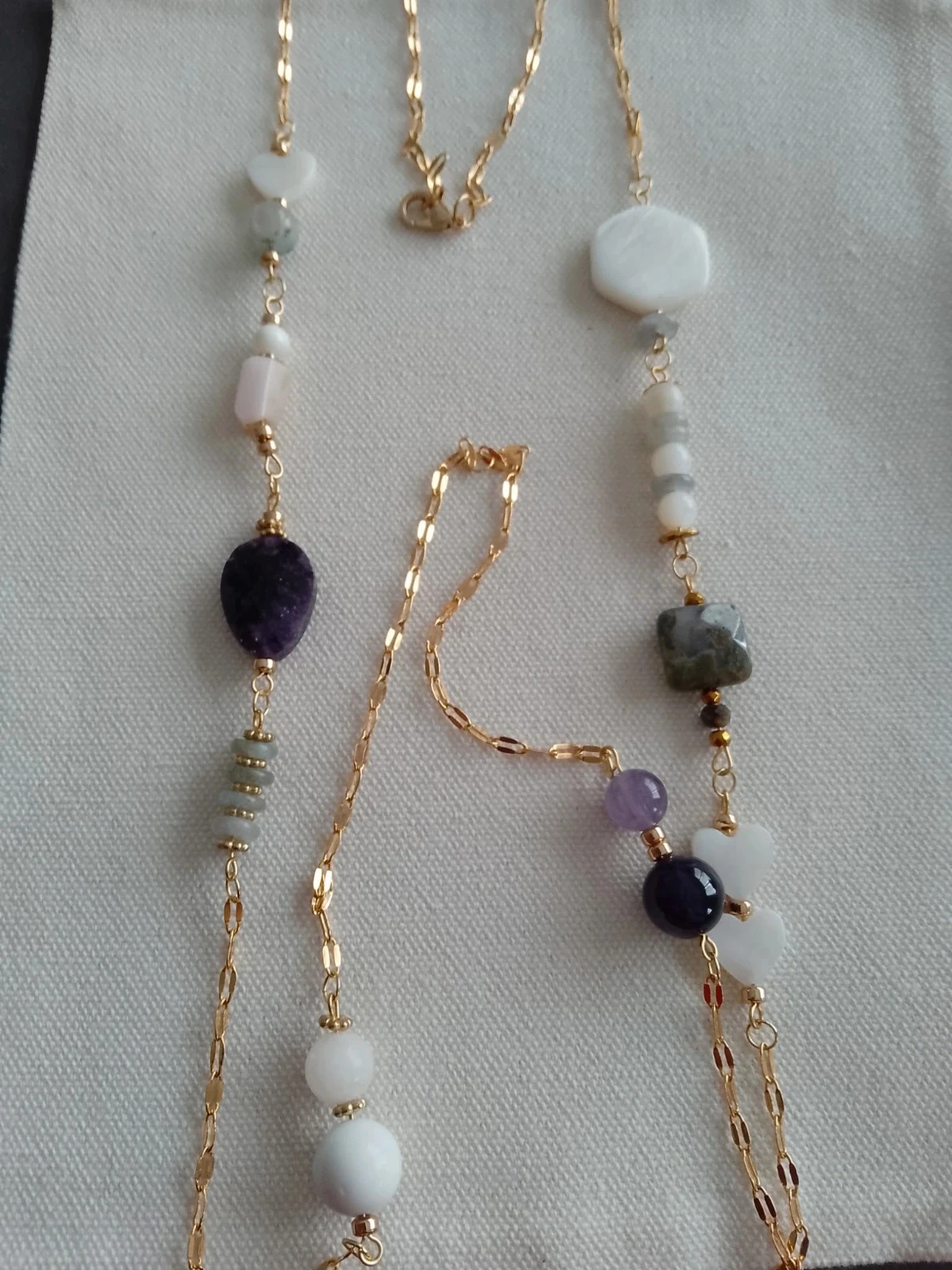Hangende ketting met halfedelstenen – photo 3